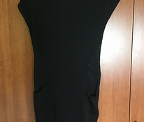 Черное платье с карманами, M