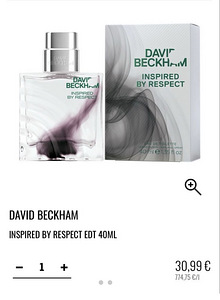 David Beckham inspired by respect 40ml (3 foto / 3)