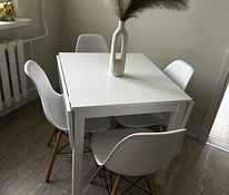 Söögitoa komplekt - pikendatav laud + 4 tooli
