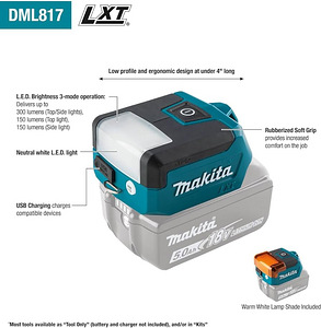 Makita akulamp DML817 18V LXT (USB-pesaga) (2 foto / 7)