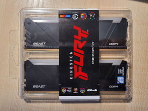 Kingston FURY Beast DDR4-3200 32GB (2x16GB) RGB mälu (uus) (2 foto / 3)