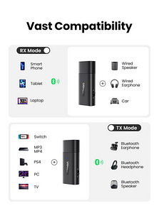 Ugreen bluetooth 5.1 аудио адаптер приемник/передатчик 3,5 мм (4 фото из 9)