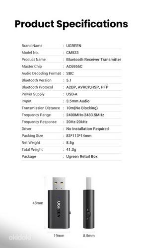 Ugreen Bluetooth 5.1 audio adapter vastuvõtja/saatja 3.5mm (foto #8)