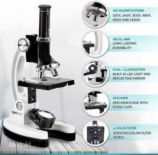 IQCrew 120X-1200X Mikroskoop lastele (foto #2)