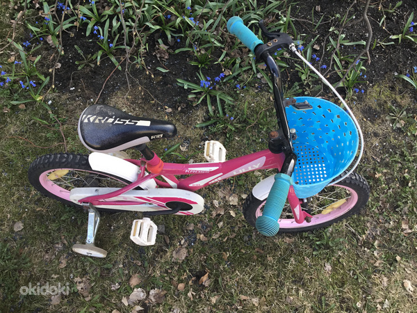 Детский/Подростковый велосипед с доп. колёсиками. 16" (фото #2)