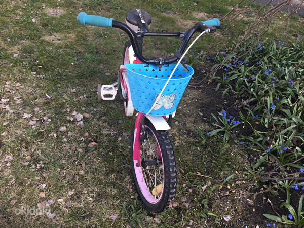 Детский/Подростковый велосипед с доп. колёсиками. 16" (фото #3)