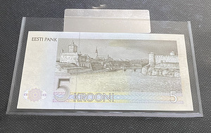 5 krooni - ringlemata pangatäht, UNC (2 foto / 2)