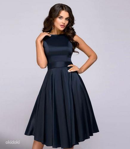 Новое миди-платье, темно-синее (L) (фото #2)