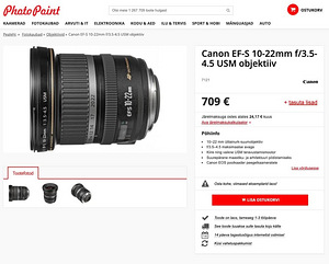 Широкоугольный объектив Canon EF-S 10-22mm (2 фото из 2)