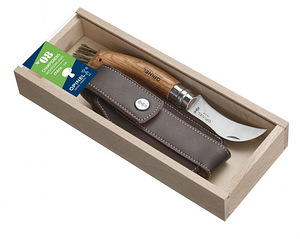 Грибной нож Opinel с ручкой из дуба в подарочной упаковке