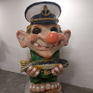 Suur skulptuur "Troll kalamees" figuur kuju (4 foto / 4)