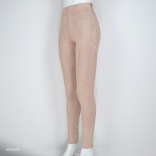 Новые бежевые замшевые брюки, размер M-L (фото #2)