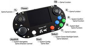 Waveshare Game HAT mini retrokonsool Raspberry Pi 3 mudel B+ (4 foto / 5)