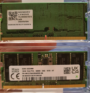32GB (2x16GB) DDR5 5600MHz CL40 SODIMM LAPTOP RAM (1 foto / 1)