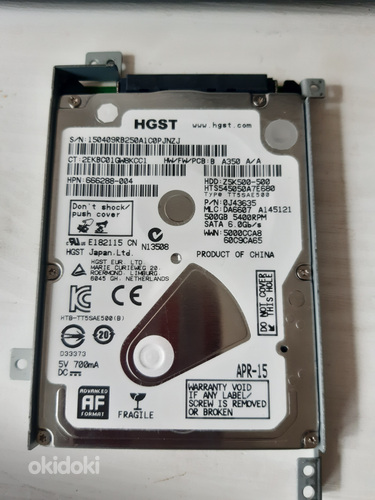 Kõvaketas HDD 2,5" 500GB SATA 6.0 Gb/s (фото #1)