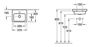 Villeroy & Boch Subway 2.0 Valamu 370 x 305 x 130 mm (2 foto / 3)