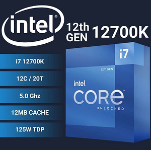Процессор Intel Core i7-12700K (25 М кэш-памяти, до 5,00 ГГц)