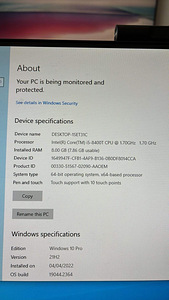 Lenova V530 AIO puutetundlik arvuti (4 foto / 4)