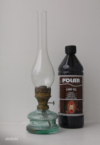 Старая керосиновая (масляная) лампа + масло (фото #1)