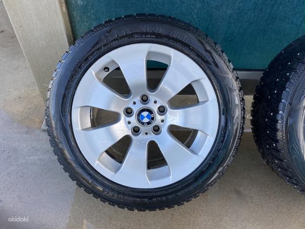Литые диски BMW 17 + шипованные шины (фото #4)