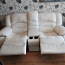 Белый кожаный диван 2 и кресло (вместе или по отдельности) (фото #4)