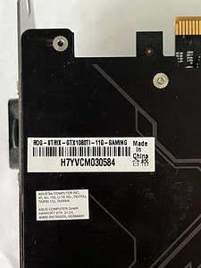 Asus GTX 1080 Ti graafikakaart 11GB (GPU) (5 foto / 5)