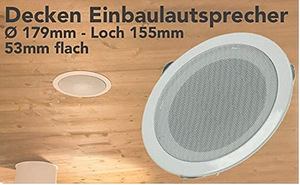 UUED Süvistatavad kõlarid 2tk, Diameeter 179 mm RMS 20W 8ohm (1 foto / 4)
