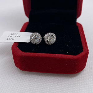 Uus 1.00ct kõrvarõngad teemant-Moissanite Hõbe 925 (1 foto / 3)