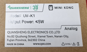 Quansheng UV-K1 Mini Kong käsiraadiosaatja skanner (3 foto / 10)