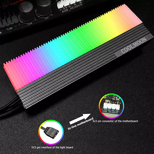 Coolmoon ARGB M.2 2280 SSD heatsink + MOLEX RGB controller (5 foto / 5)