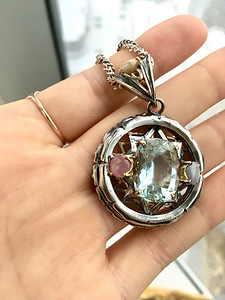 Hõbe vääriskividega ripats / Spirituaalne talisman (2 foto / 3)