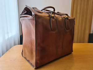 Suur vintage nahast kott (genuine leather) (4 foto / 7)