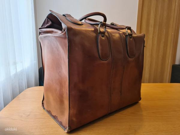 Suur vintage nahast kott (genuine leather) (foto #4)