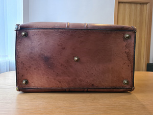 Suur vintage nahast kott (genuine leather) (6 foto / 7)