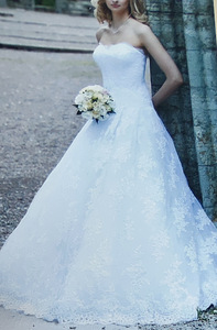 Свадебное платье + нижняя юбка (Anna-Bella), S-M