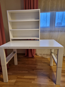 Письменный стол ikea Pahl с полочным модулем, 96x58 см, белый (2 фото из 5)