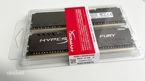 Kingston HyperX Fury Black, DDR4, 16 ГБ, 2666 МГц (фото #1)