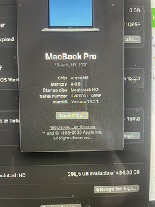 Apple MacBook pro 13” M1 - 8GB - 512GB 2020 (3 foto / 6)