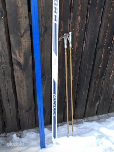 Новые беговые лыжи Visu Tundra Lappland и палки (фото #1)