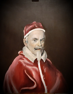 Maali koopia,, paavst Clement X, Battista Gaulli