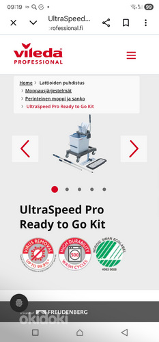 Vileda Professional ämber ja mopikomplekt 6 lapiga