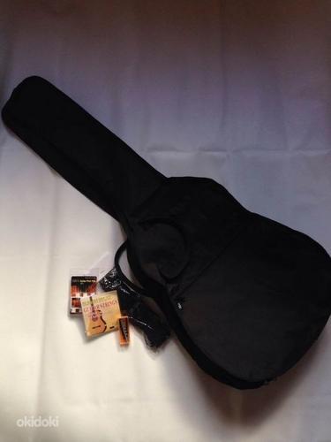 Гитара светло-коричневая 3/4 новая + сумка + тюнер + струны (фото #3)