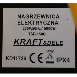 Elektriline puhur termostaadiga KD11726 Kraft&Dele (6 foto / 6)