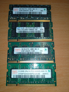 4ГБ 1+1+2 ГБ RAM DDR2 для ноутбука PC2