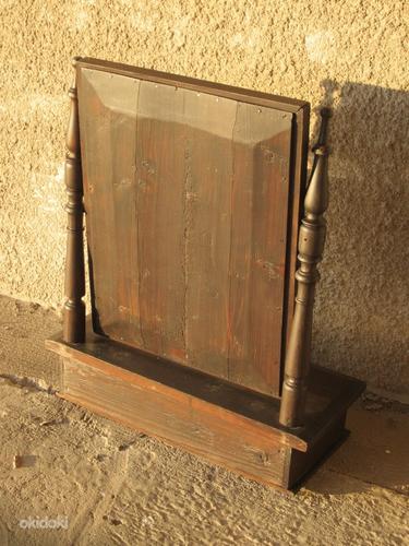 Антикварное настольное зеркало с ящиком (фото #3)