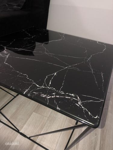 Diivanilaud marmor klaas laud 65x65 (foto #3)