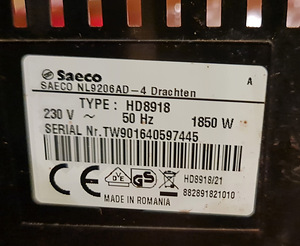 Täisautomaatne espressomasin Saeco Incanto HD8918 (4 foto / 4)