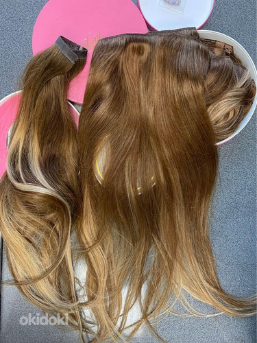 Нарощеные волосы 51 см клип-инн Bellami Luxy clip-in (фото #5)