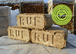 RUF puitbrikett kask 100%, 10kg x 96tk, kokku 960kg (1 foto / 1)