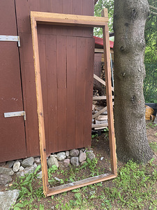 212x99 välisuks raamiga ja võtmetega / door with frame & key (2 foto / 2)